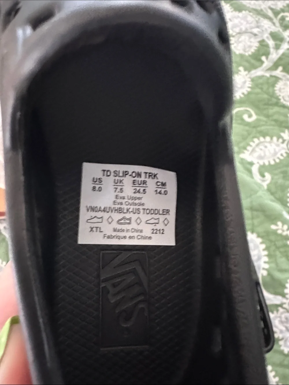 Vans Kids Black Slip-On Water Clog Shoes